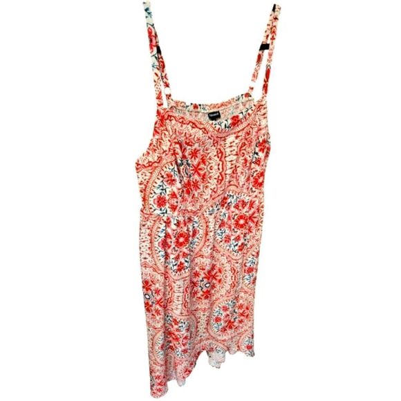 TORRID Plus Size Tea Length Challis Floral Square Neck Tulip Cut Tank Dress 2X - Picture 6 of 16